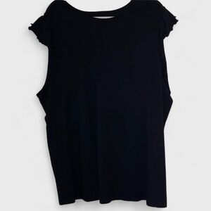 Torrid Black Ruffle Flutter Sleeve Cotton Modal Tee Shirt Women’s Sz 3 3X